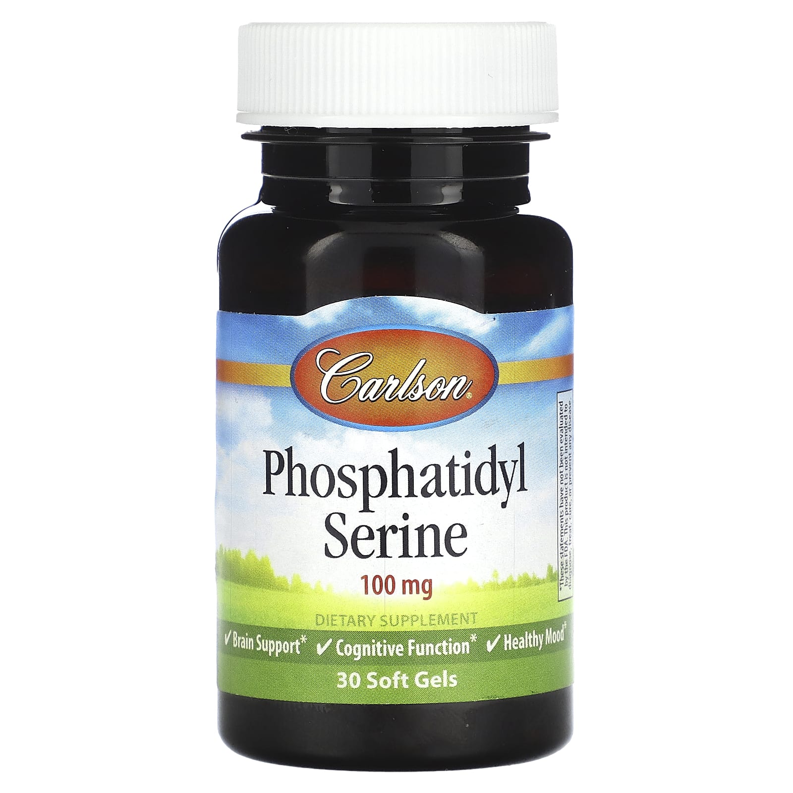 Carlson Labs, Phosphatidyl Ser 100mg, 30 Softgels UPC 088395087707 | HiLife Vitamins
